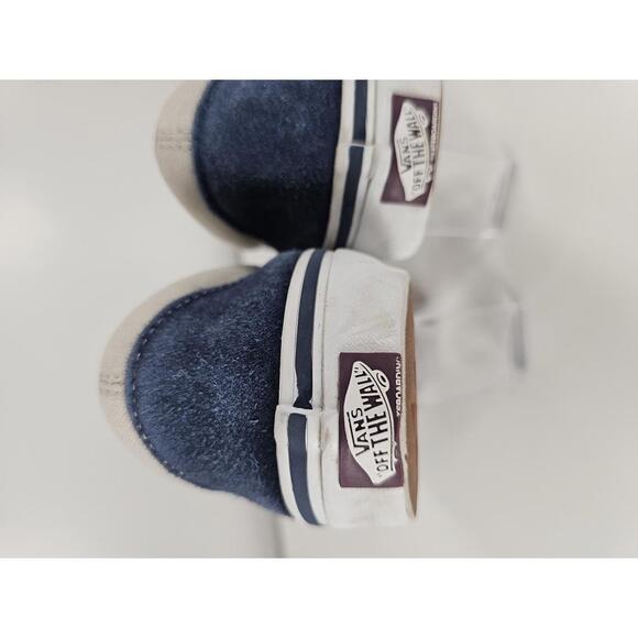 Vans Classic Slip-On Sneakers in Navy and Cream main image 9